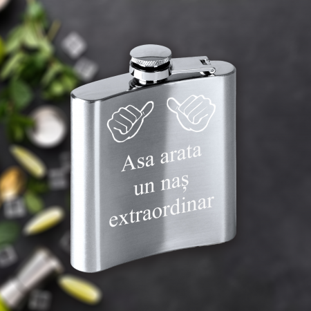Shaker, plosca - Plosca personalizata Asa arata un nas extraordinar 175ml
