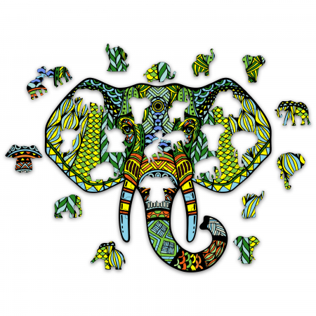 Puzzle personalizat elefant 99 piese