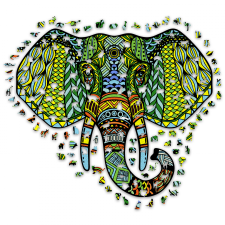 Puzzle - Puzzle personalizat elefant 1086 piese