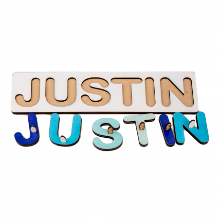 Puzzle personalizat cu nume lemn tip incastru [2]