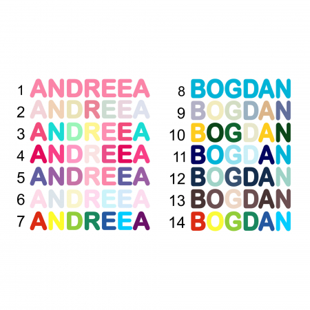 Puzzle - Puzzle personalizat cu nume model curcubeu fetite incastru