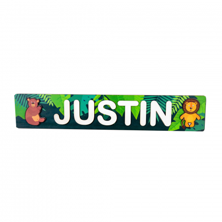 Puzzle - Puzzle personalizat cu nume model jungla incastru