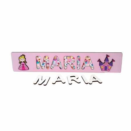 Puzzle personalizat cu nume model printesa incastru [1]