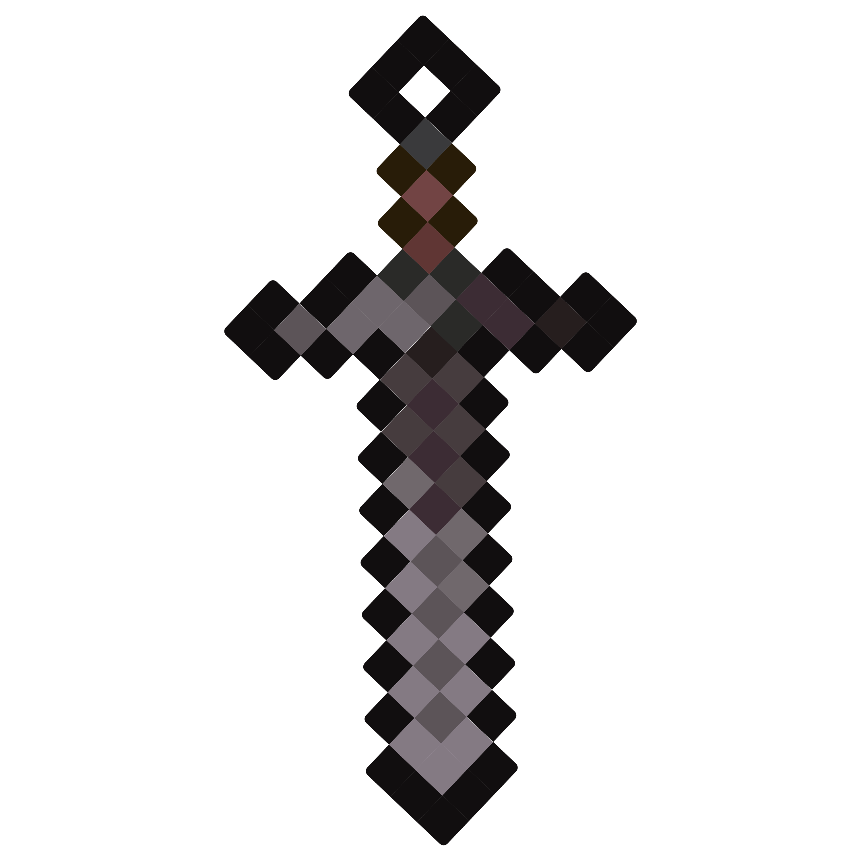 Sabii si alte arme din lemn - Sabie Minecraft model Netherite mica