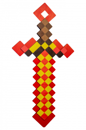 Sabii si alte arme din lemn - Sabie Minecraft model rosie mare