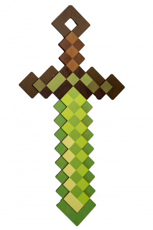 Jucarii - Sabie Minecraft model verde deschis mica