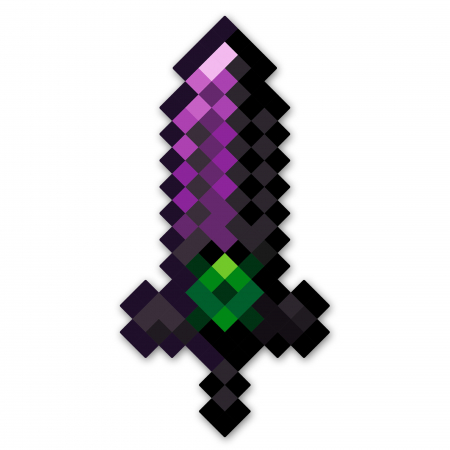 Jucarii - Sabie Minecraft Purple Emerald mov 44x21 cm