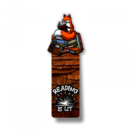 Semn de carte - Semne de carte Fox reader, 15 cm
