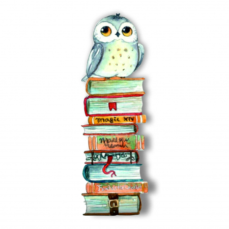Semn de carte - Semne de carte Owl on books plastic, 15 cm
