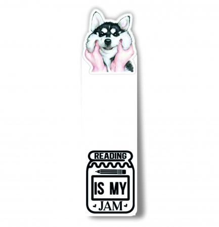 Semn de carte - Semne de carte din Squishy husky, 15 cm