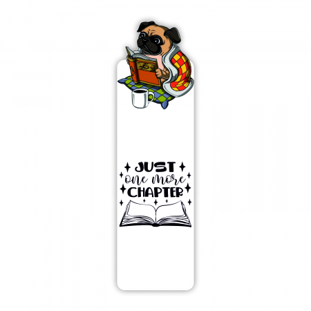 Semn de carte - Semne de carte Pug reading, 15 cm
