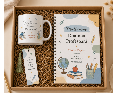 Cadouri absolvire - Set personalizat pentru profesoară