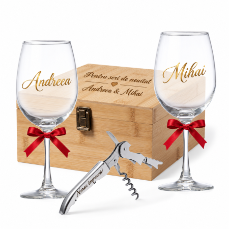 Seturi Cadou Aniversare - Set cadou pentru vin personalizat