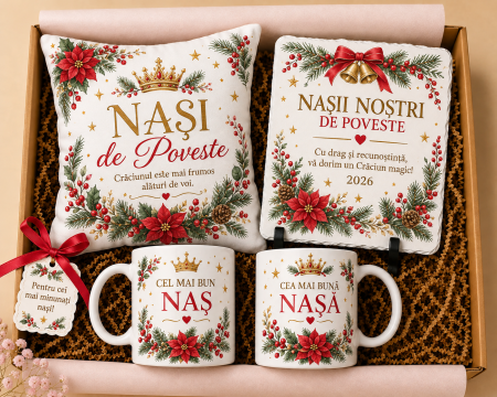 Seturi Cadou Personalizate de Craciun - Set cadou de Craciun pentru nasi