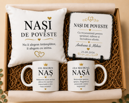 Seturi Cadou Personalizate - Set cadou personalizat pentru nasi