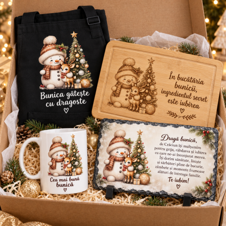 Seturi Cadou Personalizate de Craciun - Set Cadou Personalizat de Craciun pentru Bunica