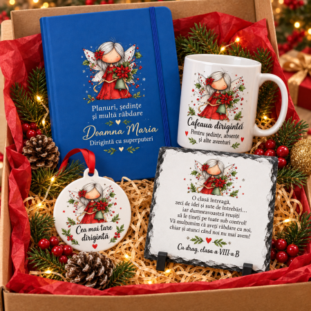 Seturi Cadou Personalizate de Craciun - Set Cadou Personalizat de Craciun „Diriginta cu Superputeri”