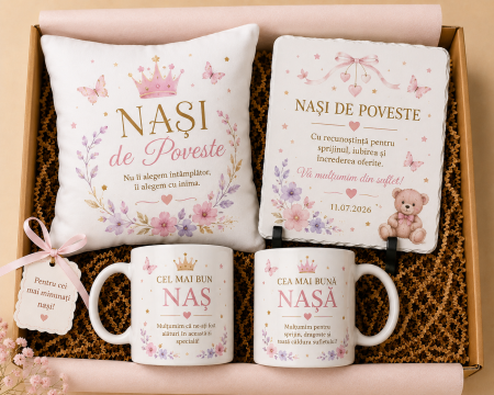 Seturi Cadou Personalizate - Set cadou personalizat pentru nasi botez
