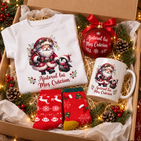 Seturi Cadou Personalizate de Craciun - Set Cadou Micul Ajutor al lui Mos Craciun