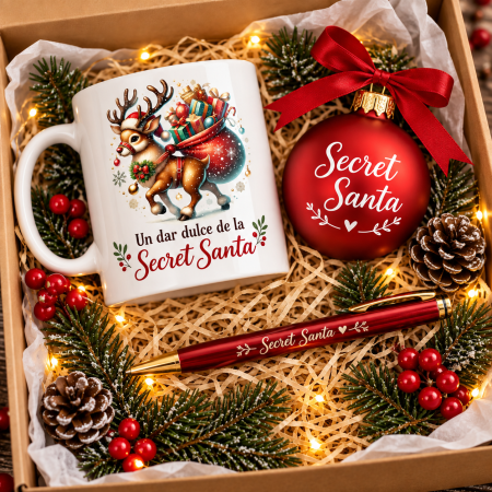 Seturi Cadou Personalizate de Craciun - Set Cadou Secret Santa Surpriza de Craciun