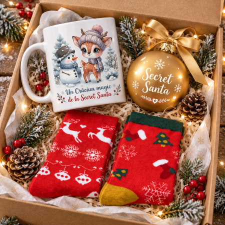 Seturi Cadou Personalizate de Craciun - Set Cadou Secret Santa Spirit de Sarbatoare
