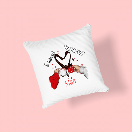 Perne personalizate - Perna personalizata cu text Coffee and love