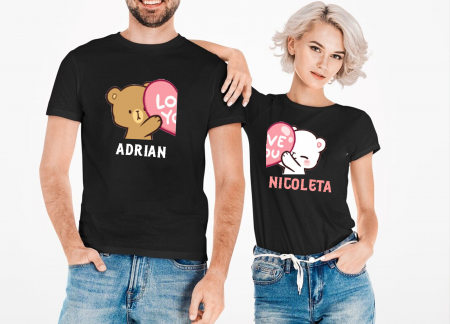 Tricouri - Tricouri personalizate cu nume Bears alb