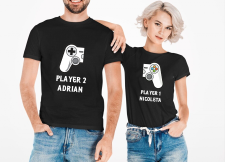 Tricouri - Tricouri personalizate cu nume Players alb