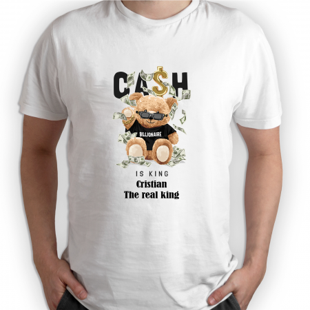 Tricouri personalizate - Tricouri personalizate cu mesaj Cash is king