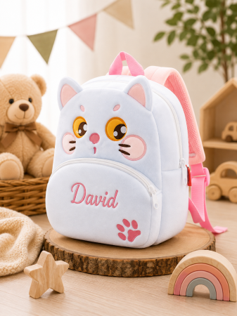 Back to School - Ghiozdan de plus personalizat cu nume – Pisicuta