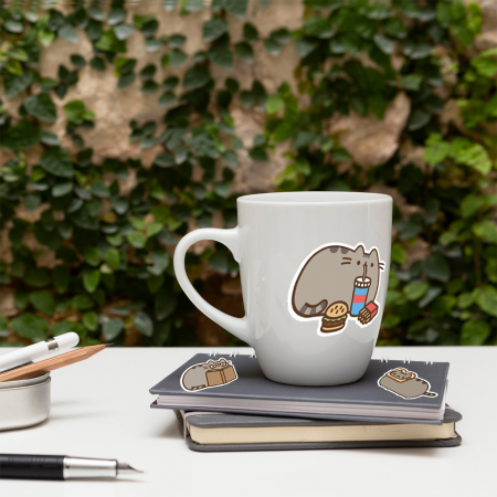 Stickere personalizate Hungry pusheen 6 cm [2]
