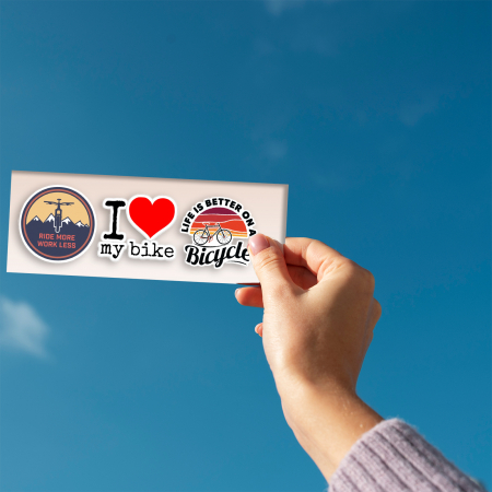 Stickere personalizate I love my bike 6 cm [1]