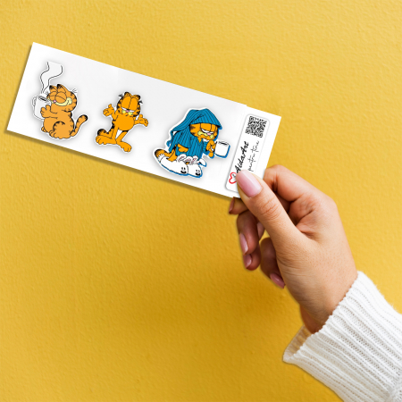 Stickere - Stickere personalizate Garfield 6 cm
