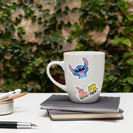 Stickere personalizate Stitch and Spongebob memes 6 cm [2]