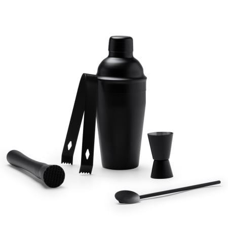 Shaker, plosca - Set cocktail personalizat cu text