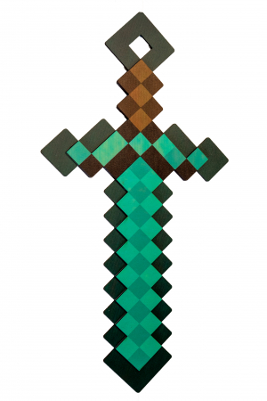 Jucarii - Sabie Minecraft model verde mica