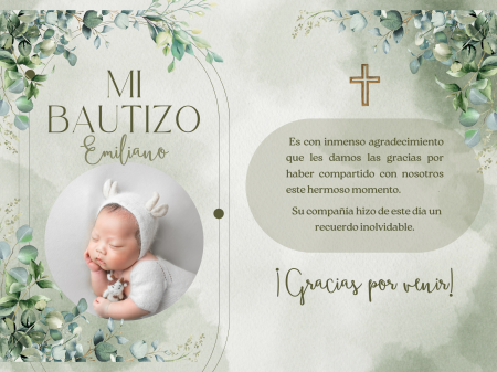 Copii - Tablou personalizat cu poza si mesaj, cadou de botez