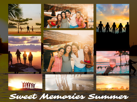 Cu poza - Tablou personalizat cu 9 poze si mesaj Memory