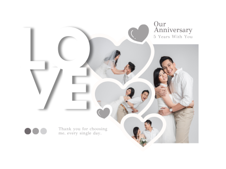 Pentru cupluri - Tablou personalizat cu 4 poze si mesaj LOVE