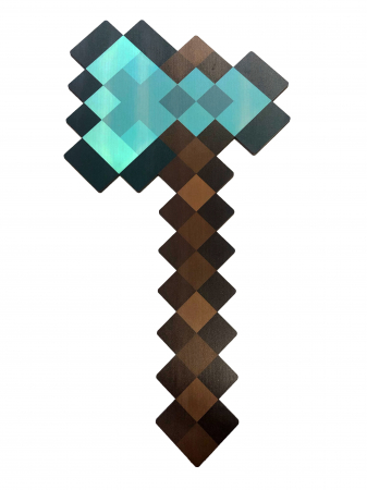 Sabii si alte arme din lemn - Topor Minecraft Diamond mare