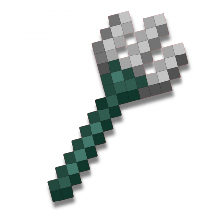 Jucarii - Trident Minecraft din lemn, 44x18 cm