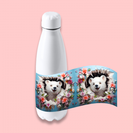 Termosuri personalizate - Termos personalizat cu imagine si nume Urs polar