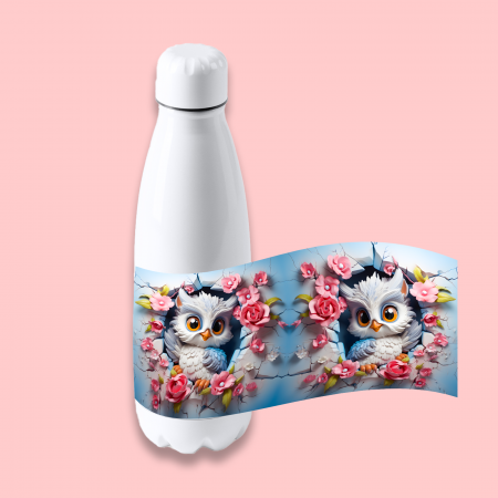 Termosuri personalizate - Termos personalizat cu imagine si nume Bufnita