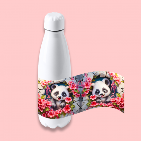 Termosuri personalizate - Termos personalizat cu imagine si nume Urs panda