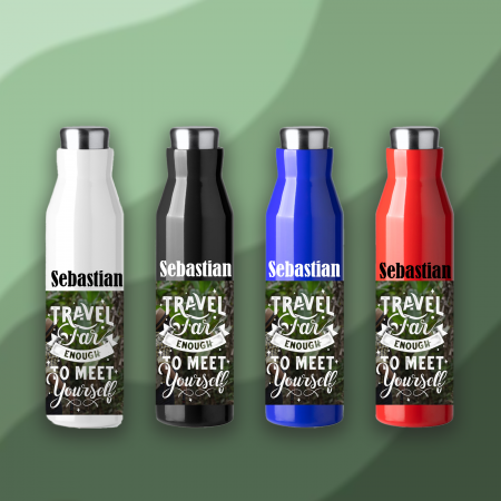 Termos personalizat cu nume si imagine Travel din otel inoxidabil 600 ml [1]