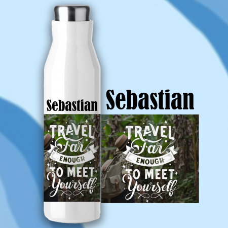 Termosuri personalizate - Termos personalizat cu nume si imagine Travel din otel inoxidabil 600 ml