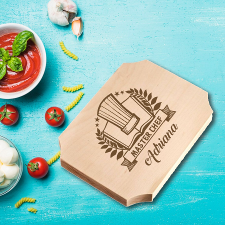 Tocatoare personalizate - Tocator personalizat mesaj si nume Master chef mic