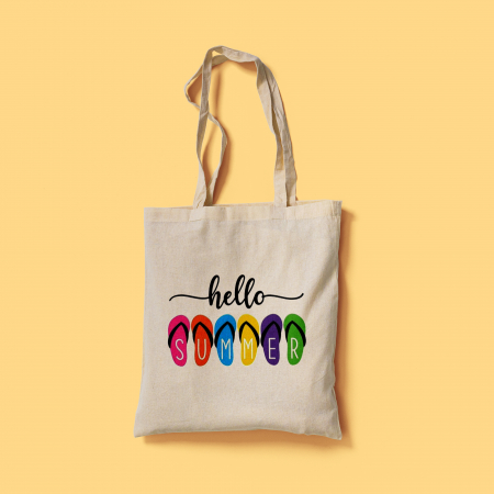 Sacose - Tote Bag personalizat Hello summer slapi