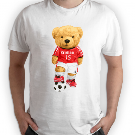 Tricouri personalizate - Tricouri personalizate cu ursulet fotbalist