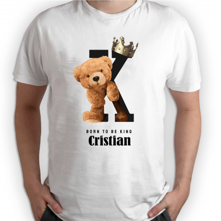 Tricouri personalizate - Tricouri personalizate cu mesaj Born to be king